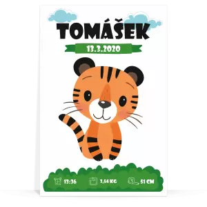 Hliníková dibond deska Tygřík