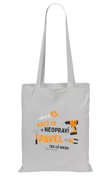 Látková taška Když to neopraví jméno, tak už nikdo