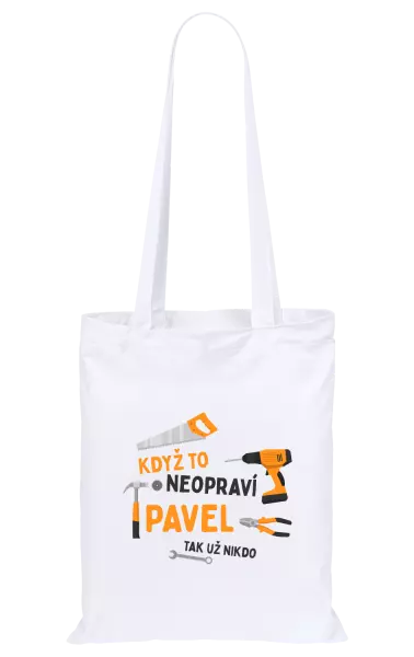 Látková taška Když to neopraví jméno, tak už nikdo