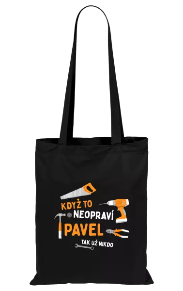 Látková taška Když to neopraví jméno, tak už nikdo