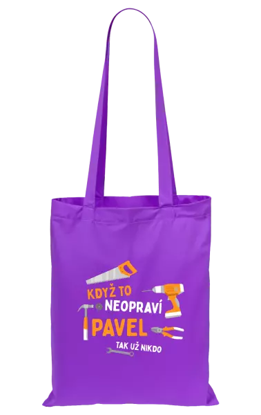 Látková taška Když to neopraví jméno, tak už nikdo