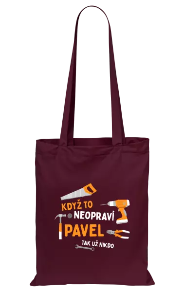 Látková taška Když to neopraví jméno, tak už nikdo