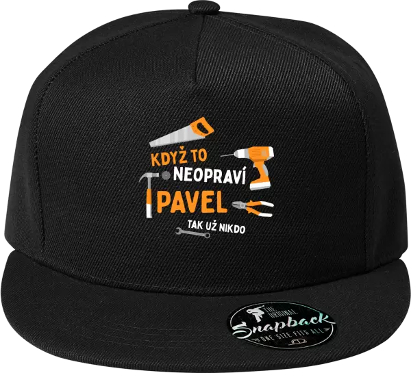 Snapback kšiltovka Když to neopraví jméno, tak už nikdo