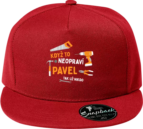 Snapback kšiltovka Když to neopraví jméno, tak už nikdo