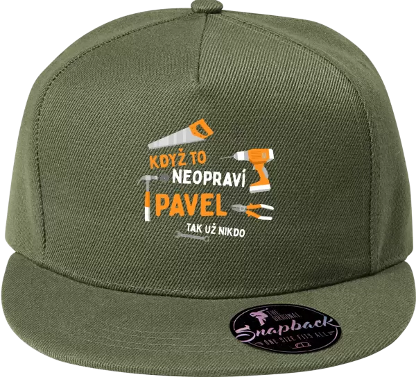 Snapback kšiltovka Když to neopraví jméno, tak už nikdo