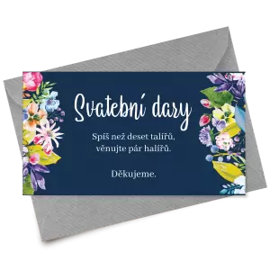 Papírová kartička dary ILONA