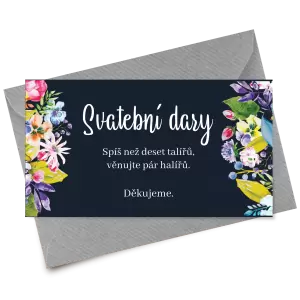 Papírová kartička dary ILONA