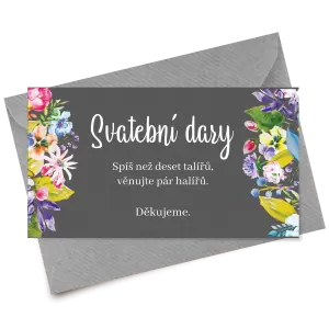 Papírová kartička dary ILONA