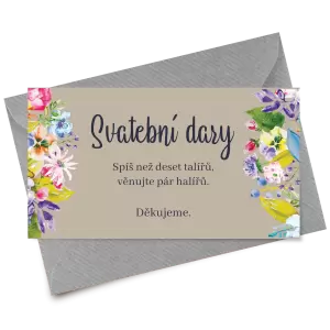 Papírová kartička dary ILONA