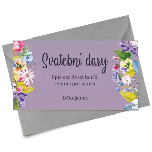 Papírová kartička dary ILONA