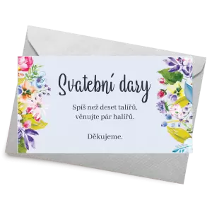 Papírová kartička dary ILONA