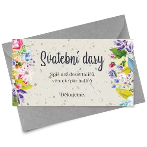 Papírová kartička dary ILONA