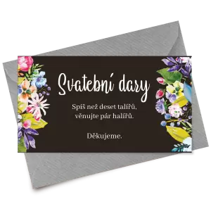 Papírová kartička dary ILONA