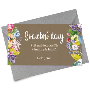 Papírová kartička dary ILONA