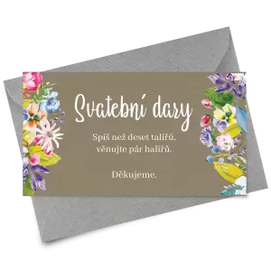 Papírová kartička dary ILONA