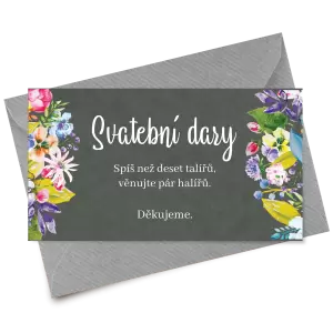 Papírová kartička dary ILONA