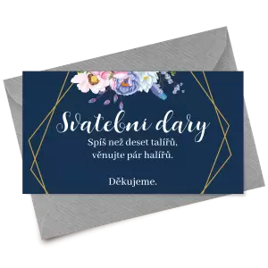 Papírová kartička dary JITKA