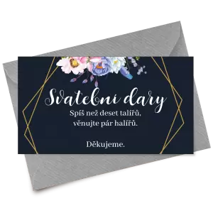 Papírová kartička dary JITKA