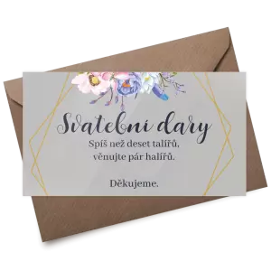 Plexi kartička dary JITKA