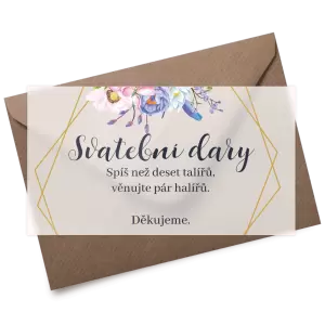 Plexi kartička dary JITKA