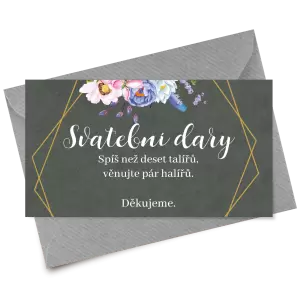 Papírová kartička dary JITKA