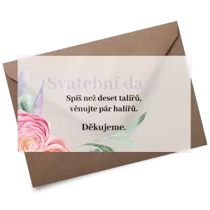 Plexi kartička dary MARIE