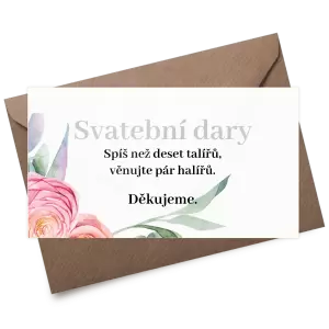 Plexi kartička dary MARIE