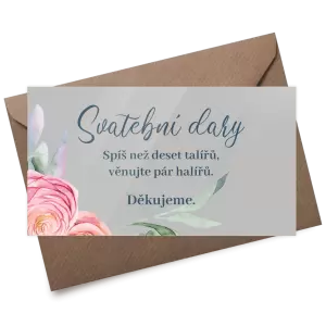 Plexi kartička dary NIKOLA