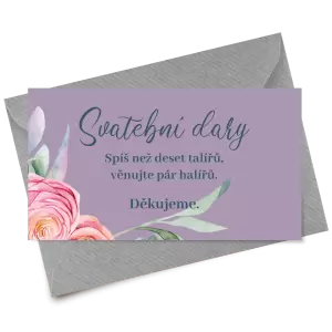 Papírová kartička dary NIKOLA