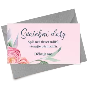 Papírová kartička dary NIKOLA