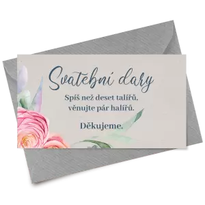 Papírová kartička dary NIKOLA