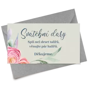 Papírová kartička dary NIKOLA