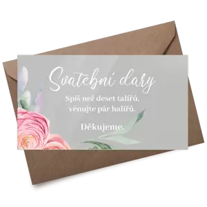 Plexi kartička dary OLIVIE