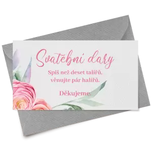 Papírová kartička dary OLIVIE