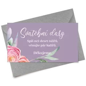 Papírová kartička dary OLIVIE