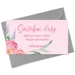 Papírová kartička dary OLIVIE