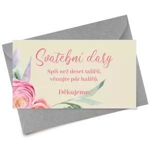 Papírová kartička dary OLIVIE