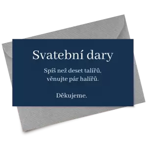 Papírová kartička dary SILVA