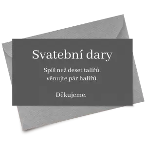 Papírová kartička dary SILVA