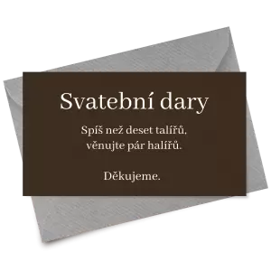 Papírová kartička dary SILVA