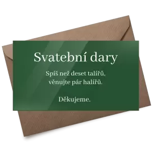 Plexi kartička dary SILVA