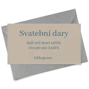Papírová kartička dary SILVA