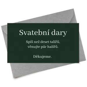 Papírová kartička dary SILVA