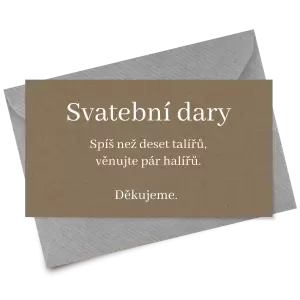Papírová kartička dary SILVA