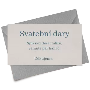 Papírová kartička dary SILVA