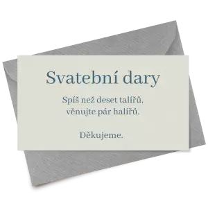 Papírová kartička dary SILVA