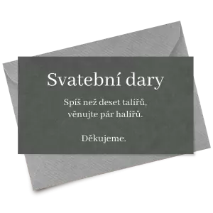 Papírová kartička dary SILVA