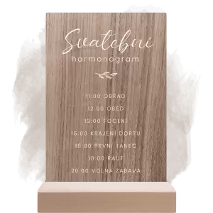 Dřevěný harmonogram YVONE