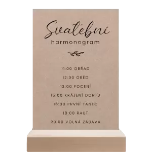 Papírový harmonogram YVONE