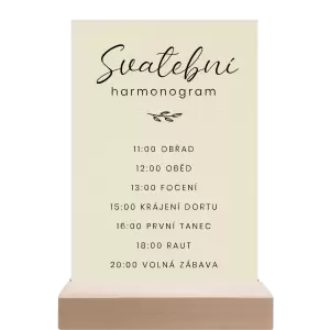 Papírový harmonogram YVONE